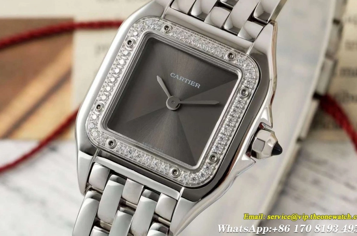 Secrete Quartz Dia Dial 22mm Ladies SS De AF Grey Panthere SS 1221